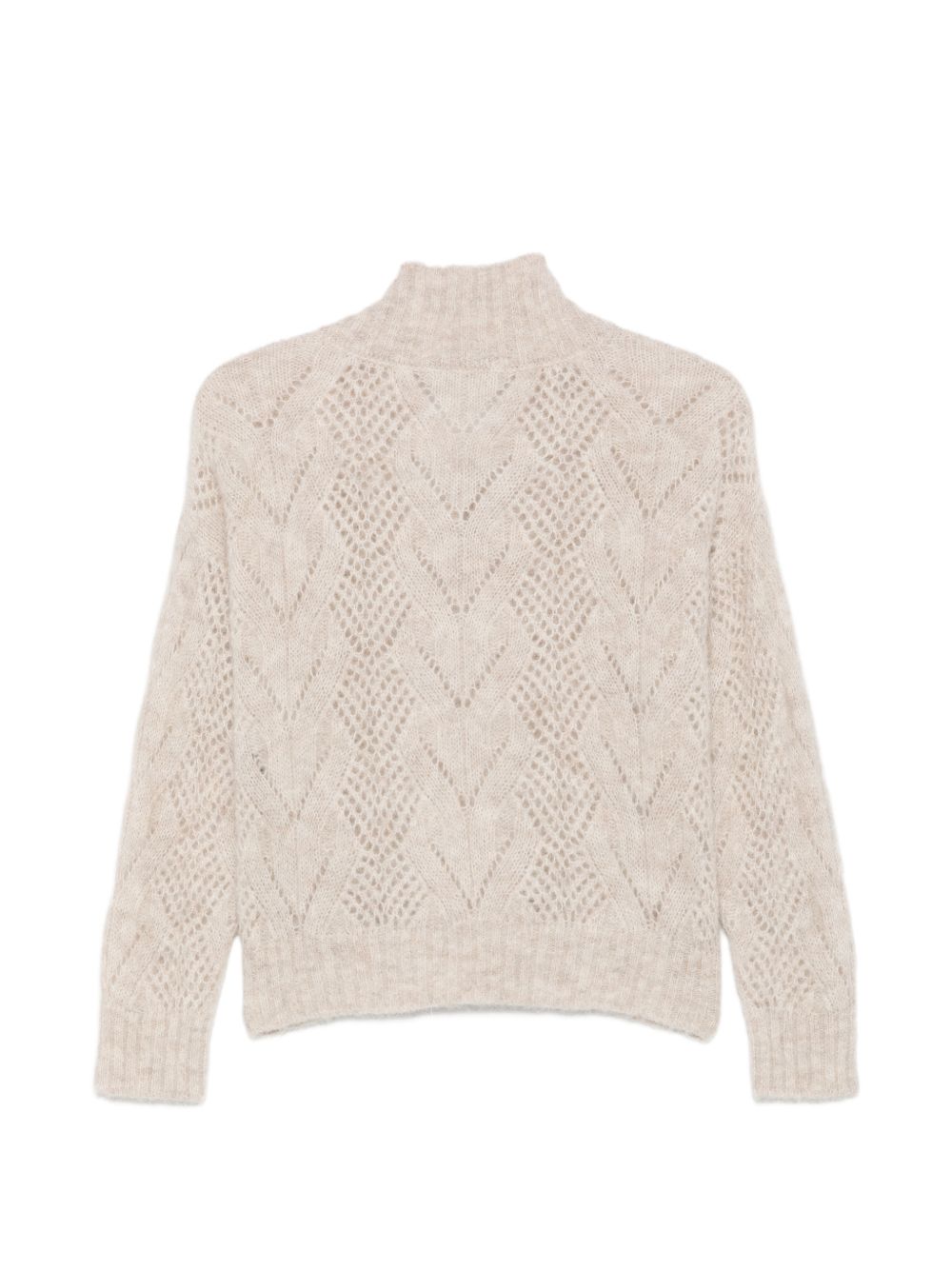D EXTERIOR Maglia con scollo a V in lana con texture traforata