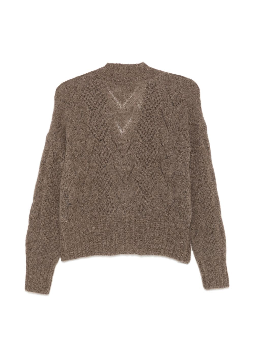 D EXTERIOR Cardigan in maglia di lana di alpaca con scollo a V