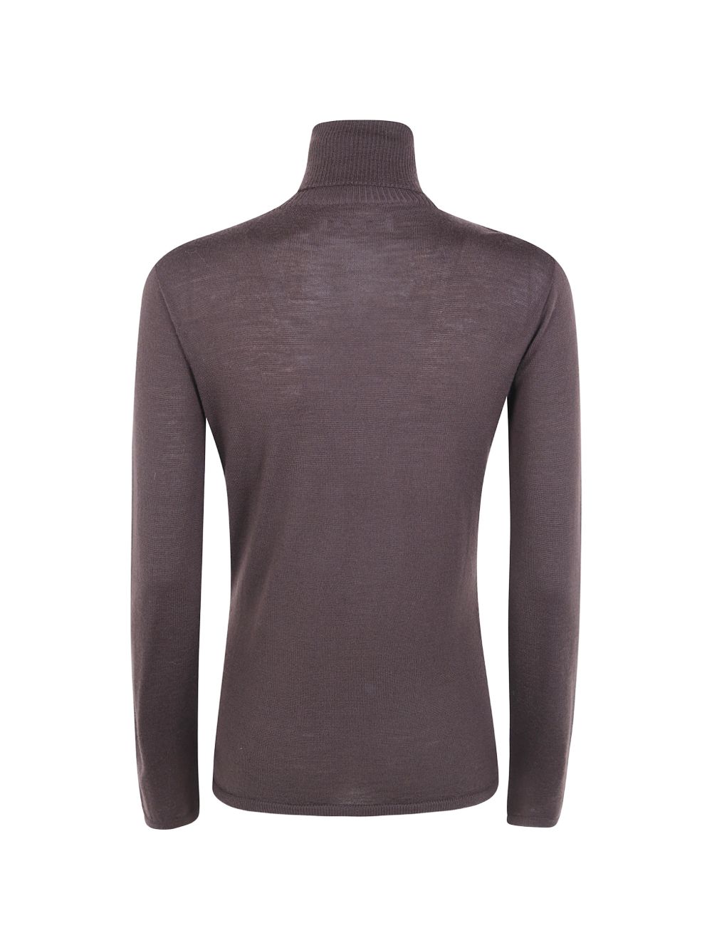 D EXTERIOR Maglia marrone a collo alto in lana dalla texture leggera