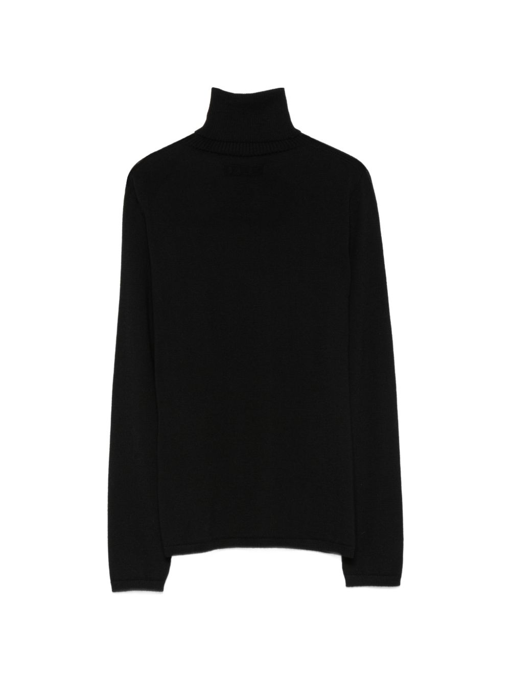 D EXTERIOR Maglia nera a collo alto in lana dalla texture leggera