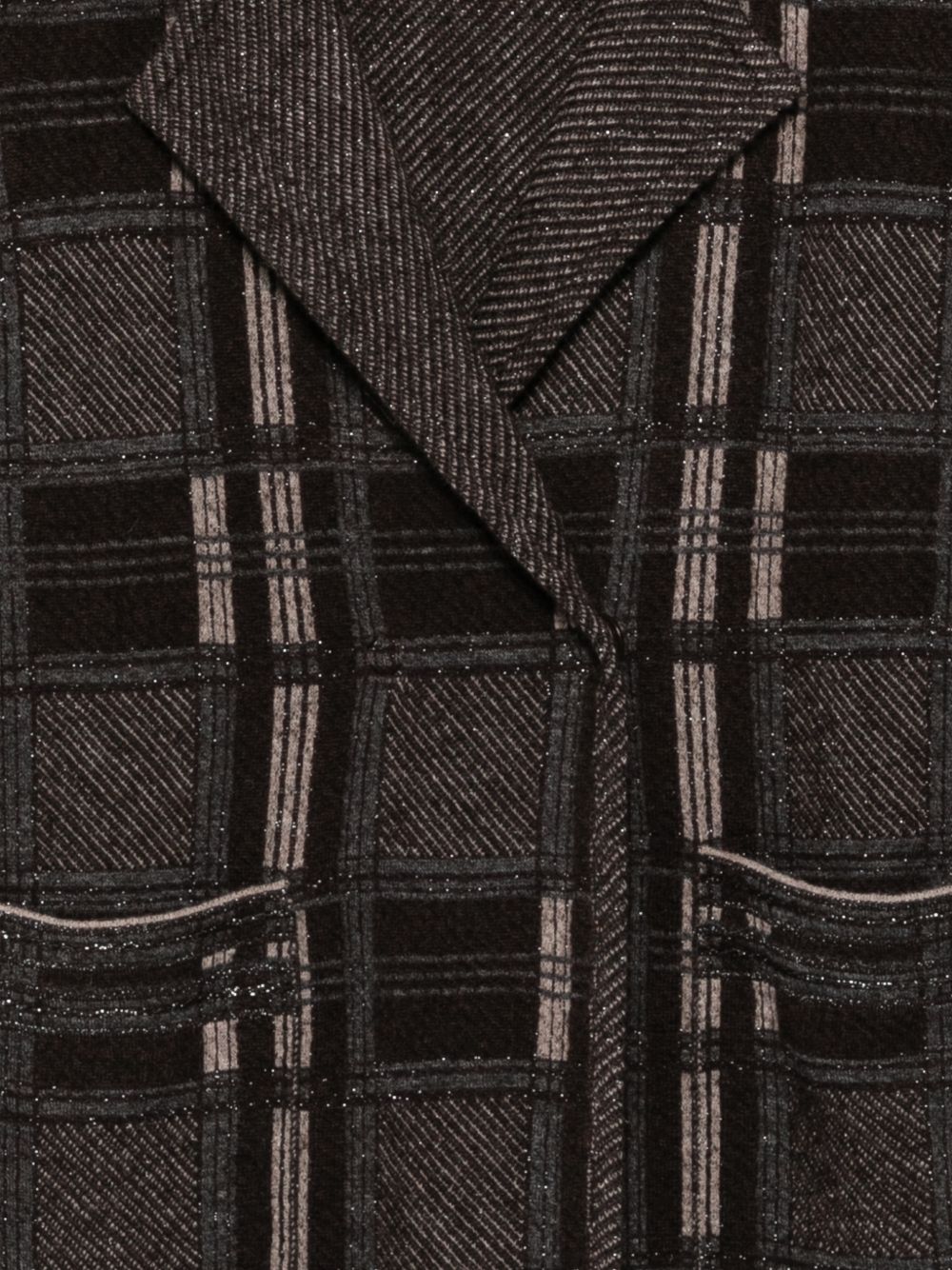 D EXTERIOR Cappotto lungo in lana con texture rettangolari