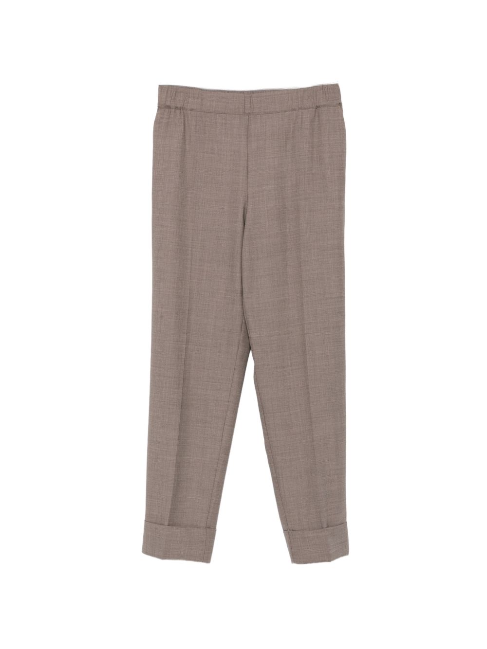 D EXTERIOR Pantaloni casual beige con pinces in lana