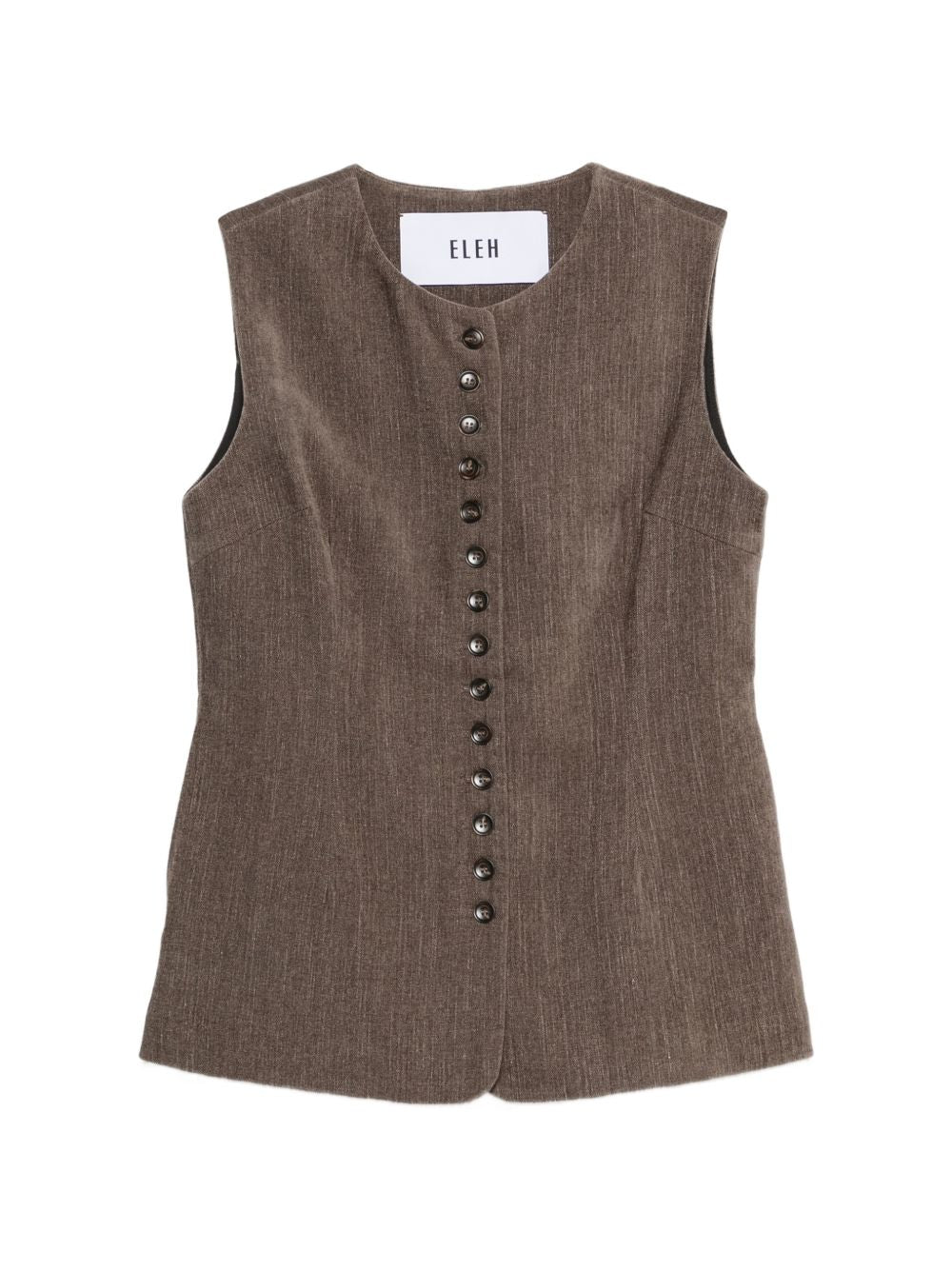 ELEH Gilet marrone con bottoni