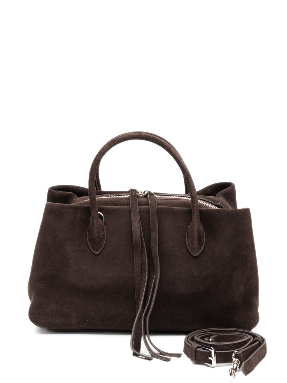 ELEH Borsa a mano in suede testa di moro