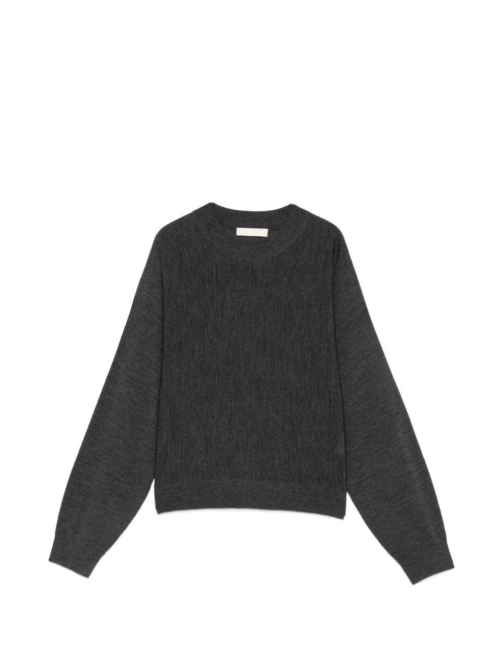 ELEH Maglioncino cropped grigio scuro in pura lana