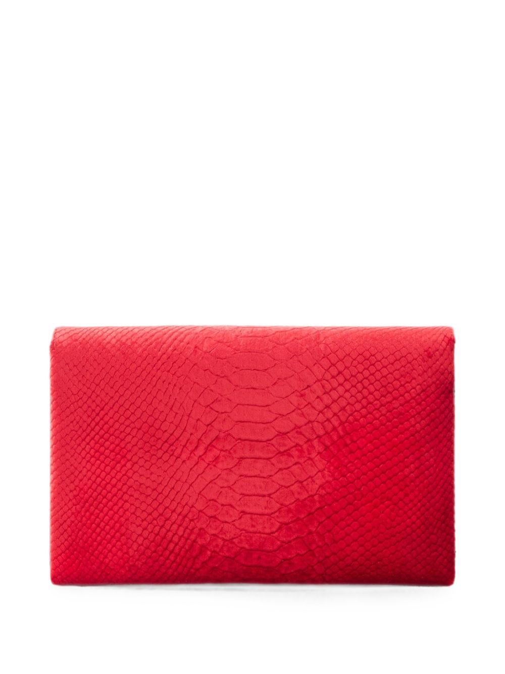 ELISABETTA FRANCHI Borsa pochette rossa in ecopelle effetto coccodrillo
