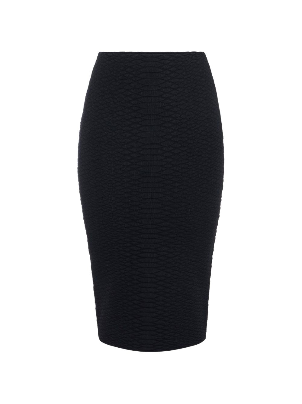 ELISABETTA FRANCHI Gonna nera midi a tubino slim fit