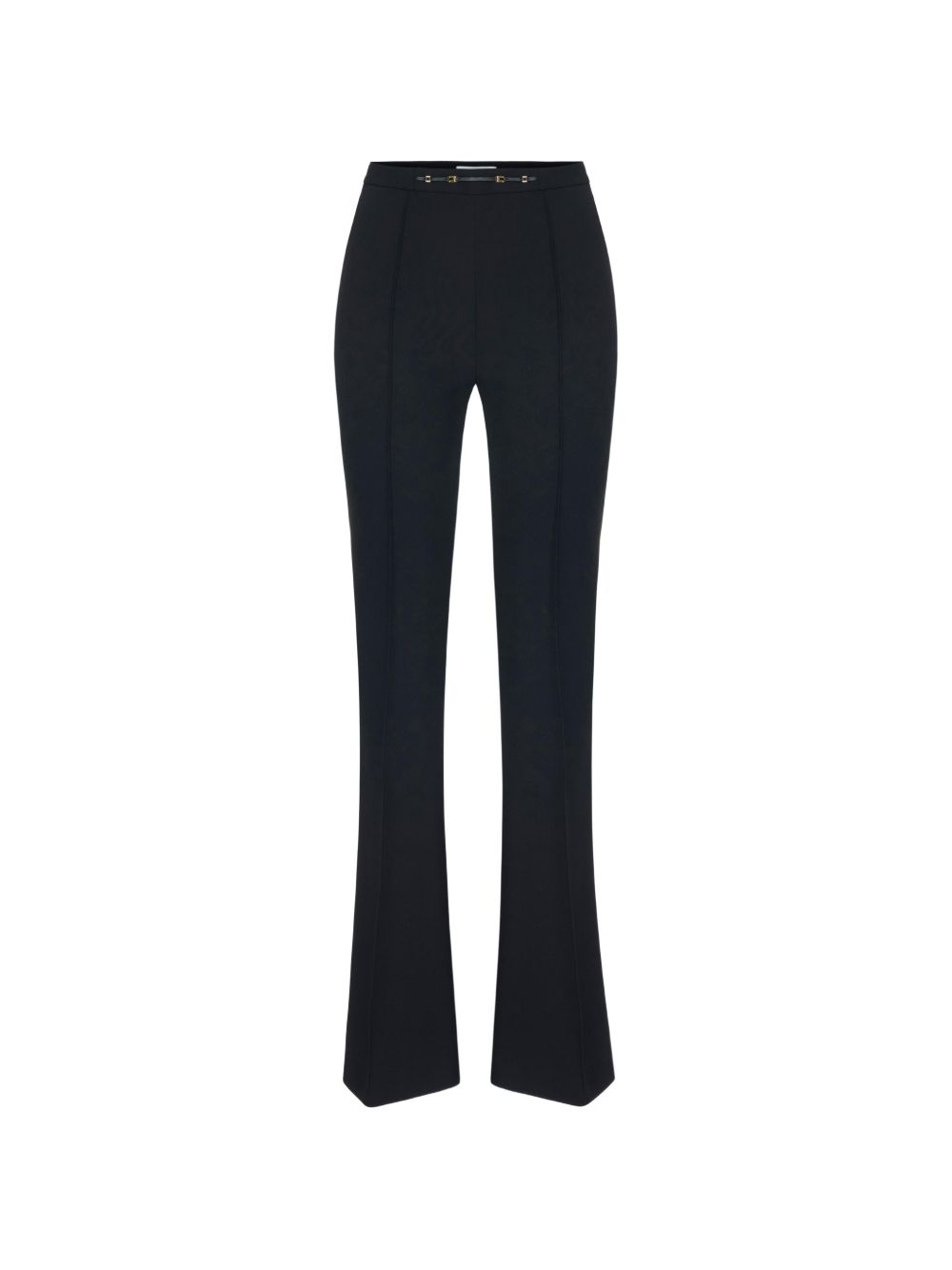 ELISABETTA FRANCHI Pantaloni neri slim fit con dettagli gioiello