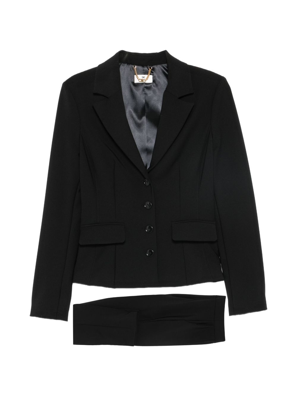 ELISABETTA FRANCHI Completo nero con giacca e pantalone