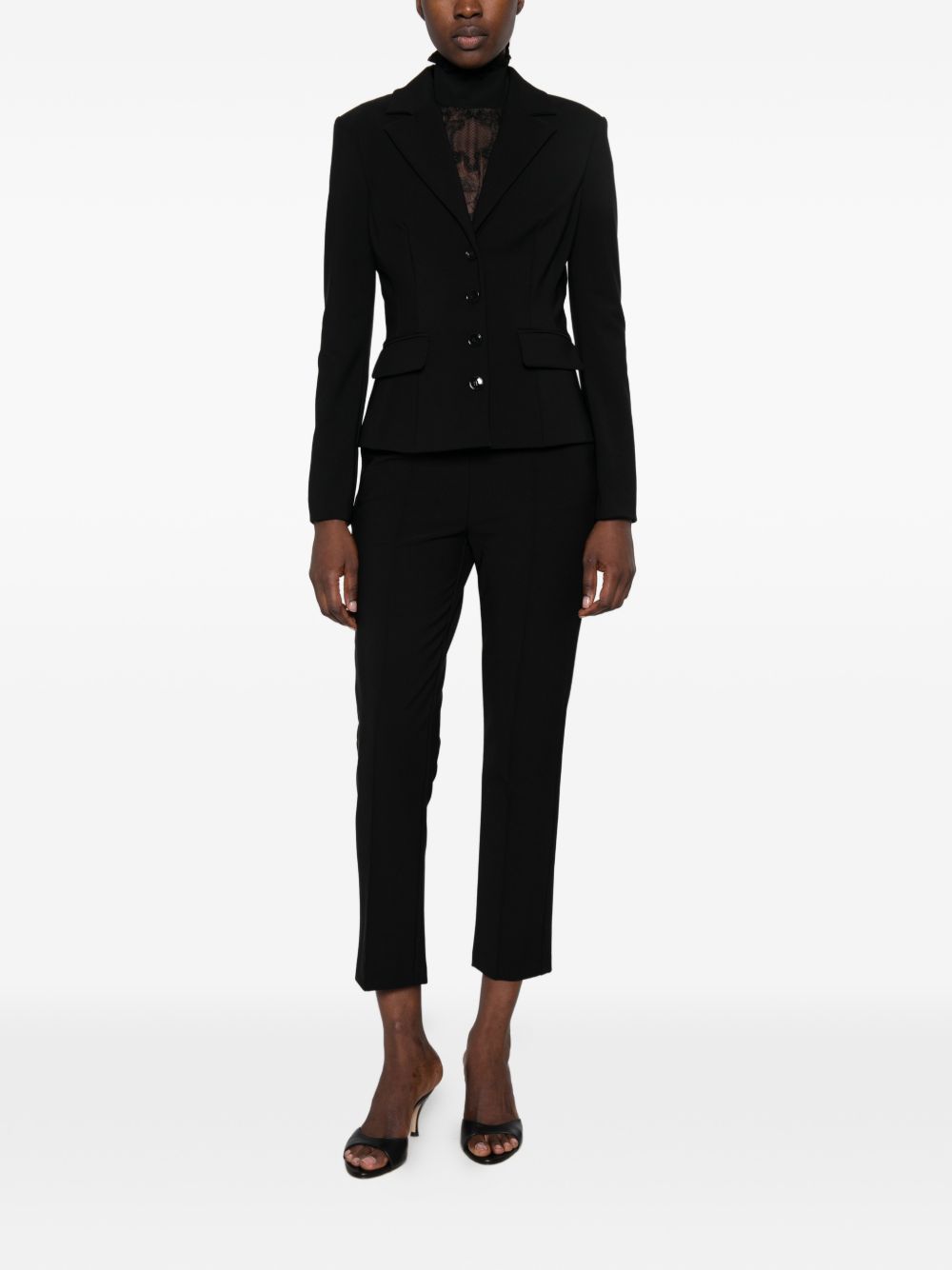 ELISABETTA FRANCHI Completo nero con giacca e pantalone