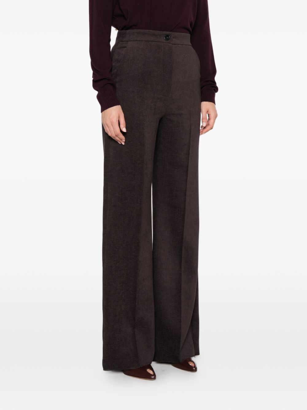 EMME Pantaloni marroni a palazzo