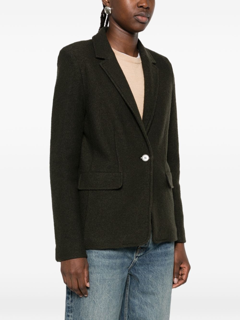 EMME Blazer in lana vergine monopetto