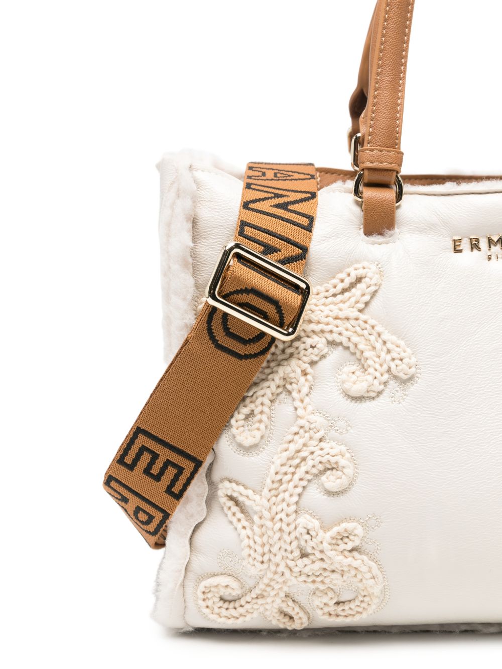 ERMANNO FIRENZE Borsa Shopper con ricami crochet