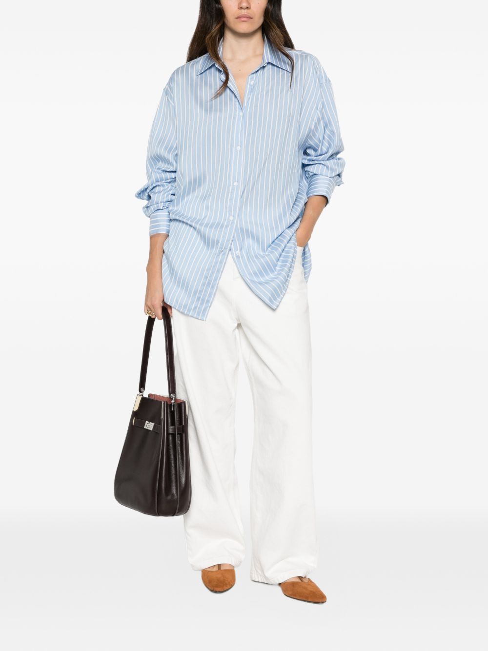ERMANNO SCERVINO Camicia a Righe in Seta