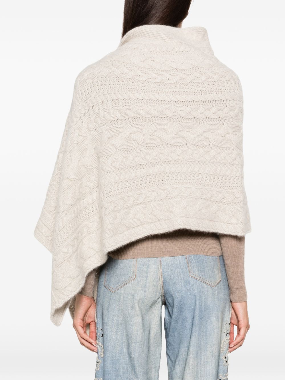 ERMANNO SCERVINO Sciarpa leggera in lana color beige