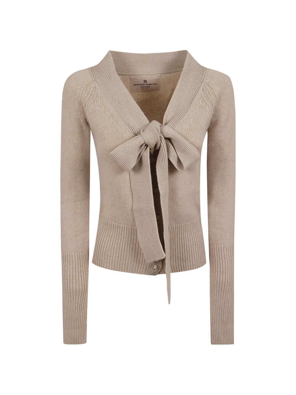 ERMANNO SCERVINO Maglia in puro cashmere con fiocco frontale