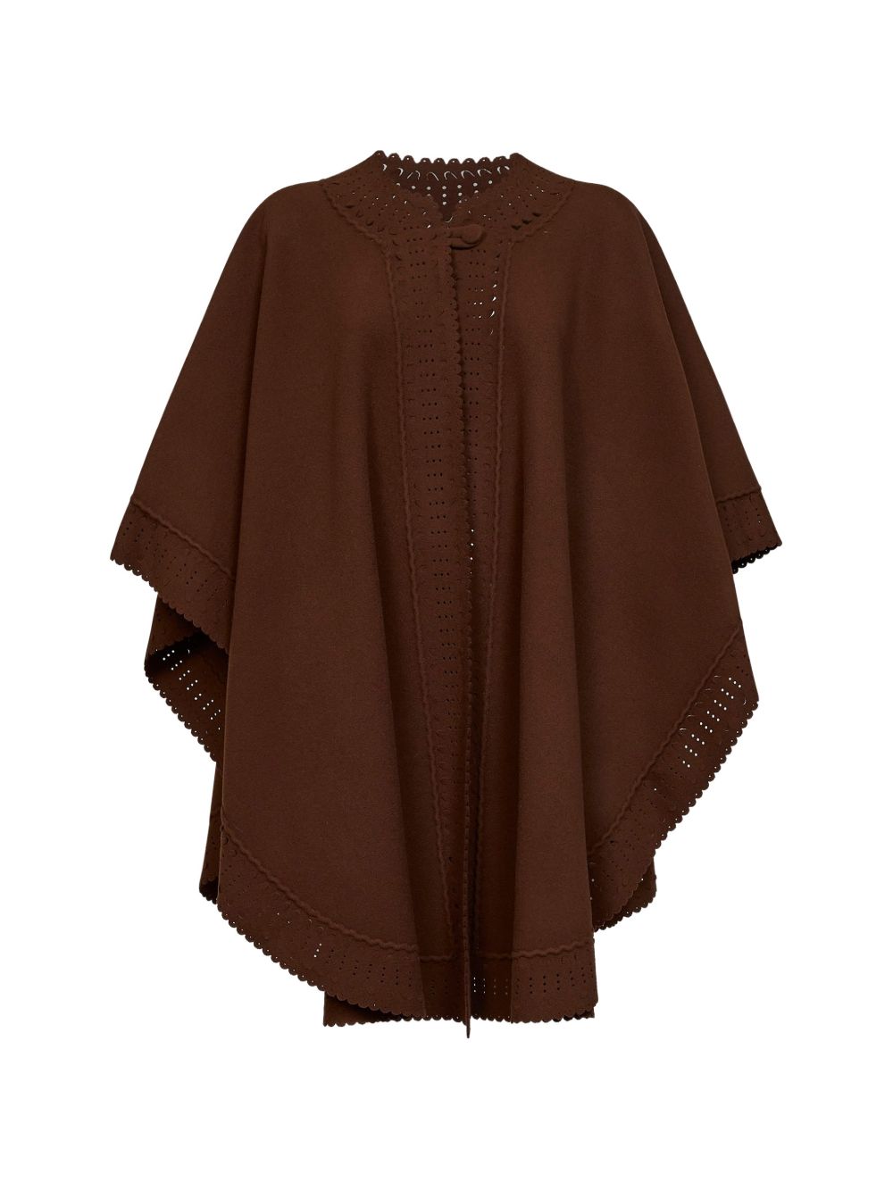ERMANNO SCERVINO Mantella in lana marrone