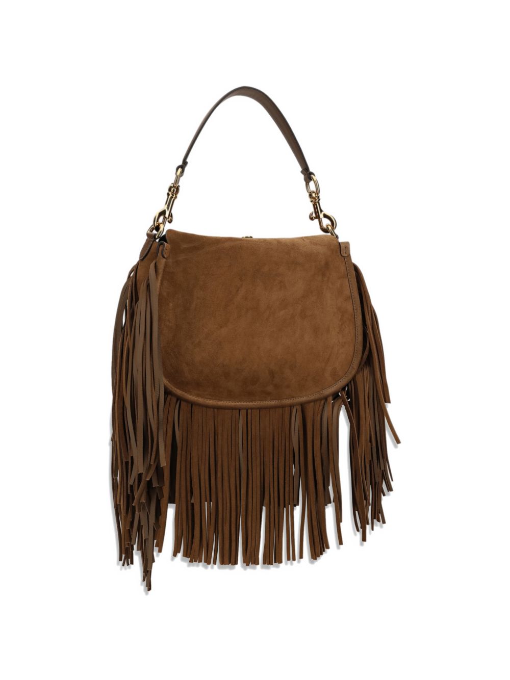 ETRO Borsa a spalla Pony media in pelle scamosciata marrone