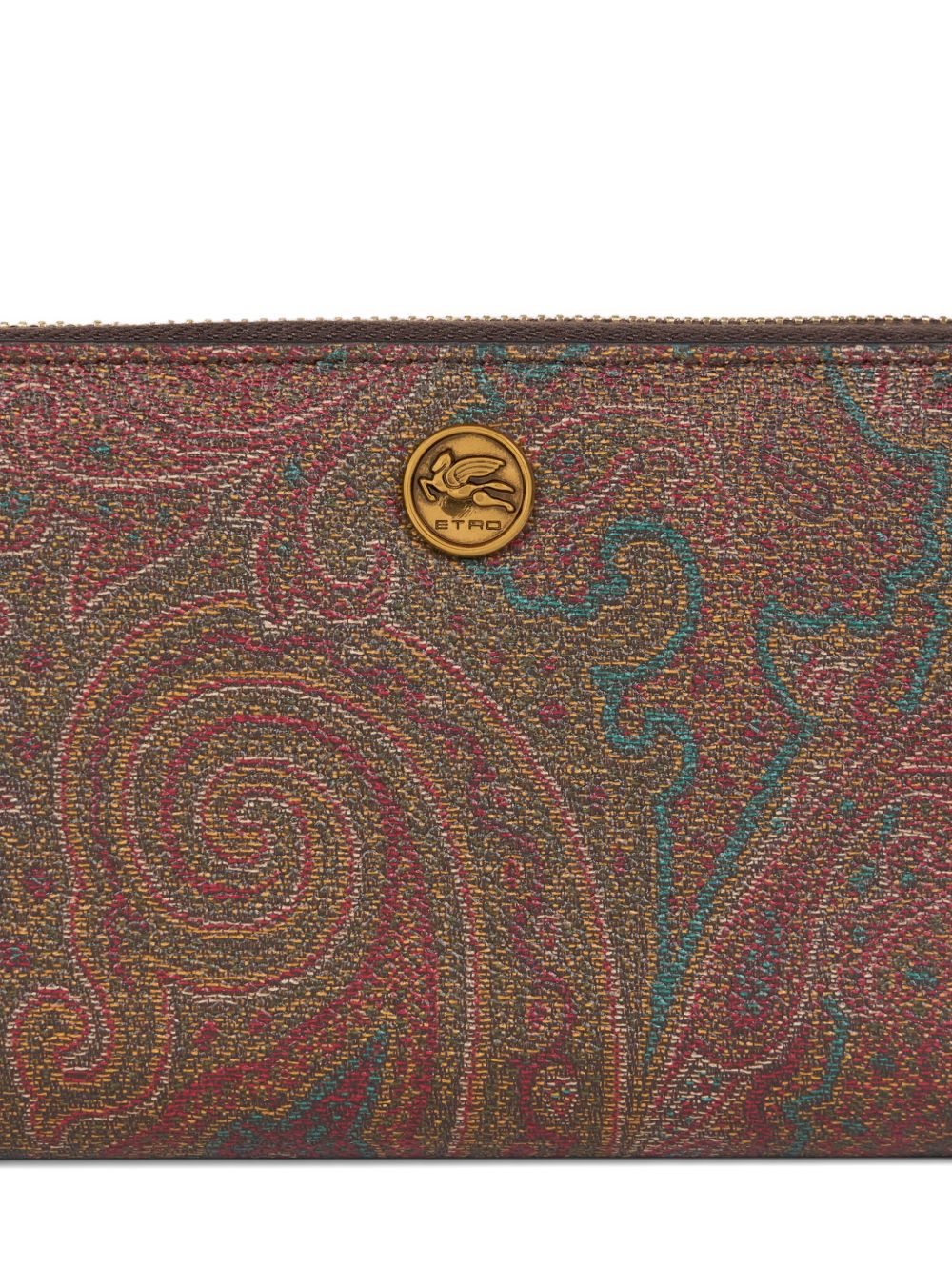 ETRO Portafoglio Arnica in jacquard Paisley marrone