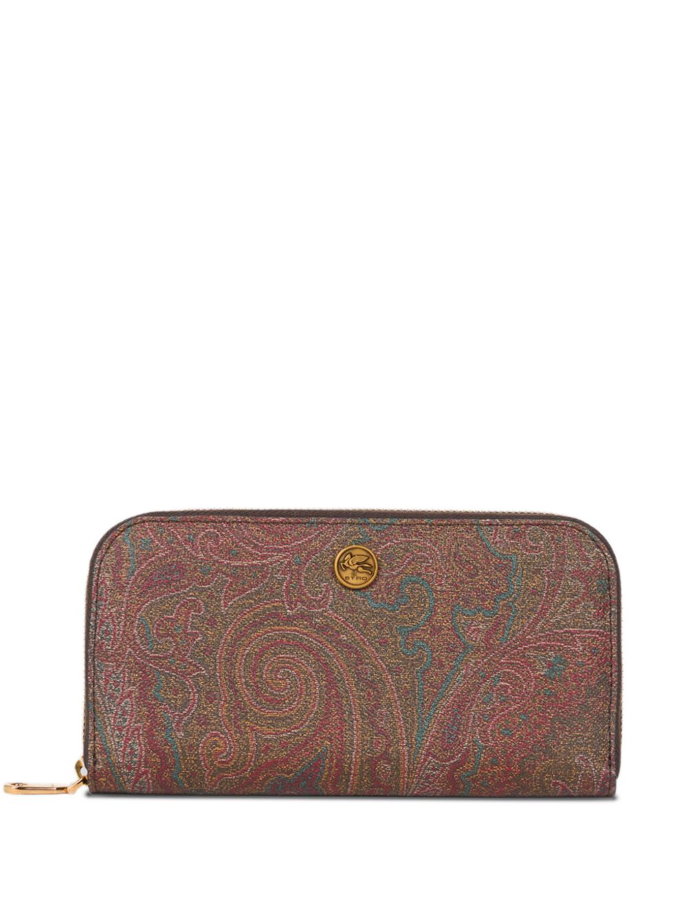 ETRO Portafoglio Arnica in jacquard Paisley marrone