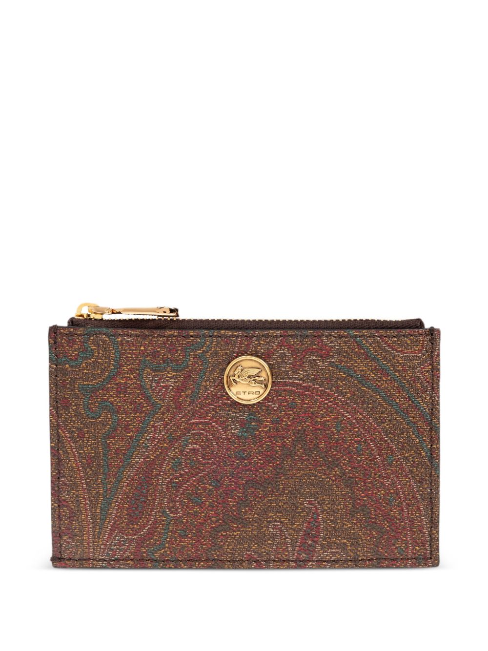 ETRO Portacarte con zip Paisley