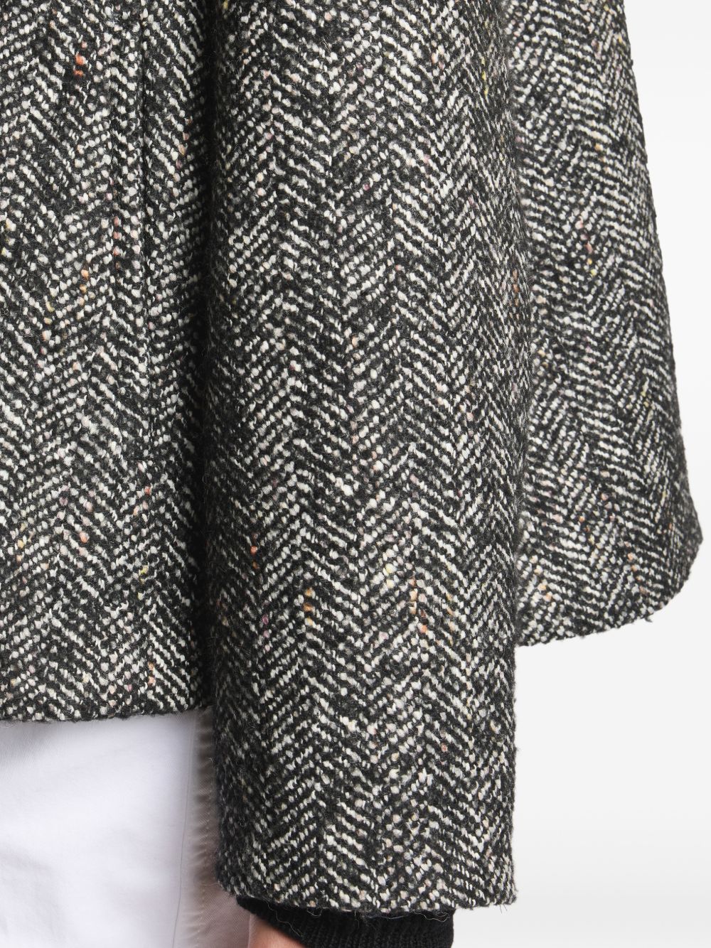 FAY Cappotto corto grigio in misto lana con cappuccio trapuntato
