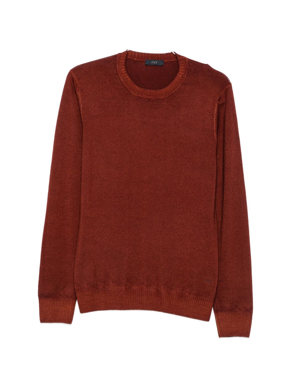 FAY Maglia in lana rosso mattone