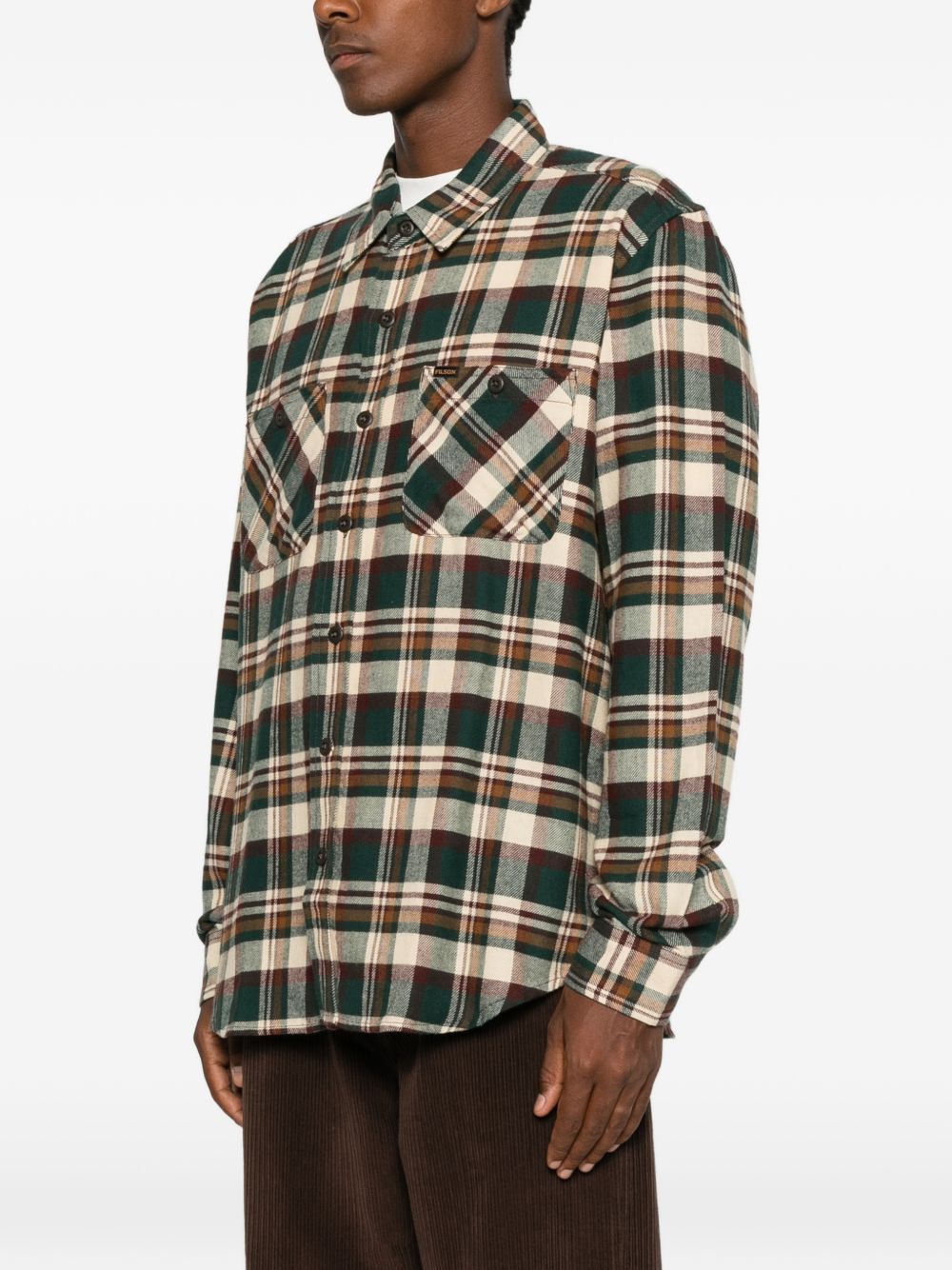 FILSON Camicia in tartan verde con tasche sul petto