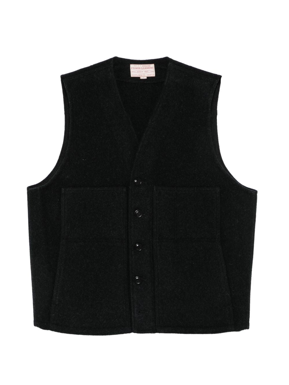 FILSON Gilet in lana nero