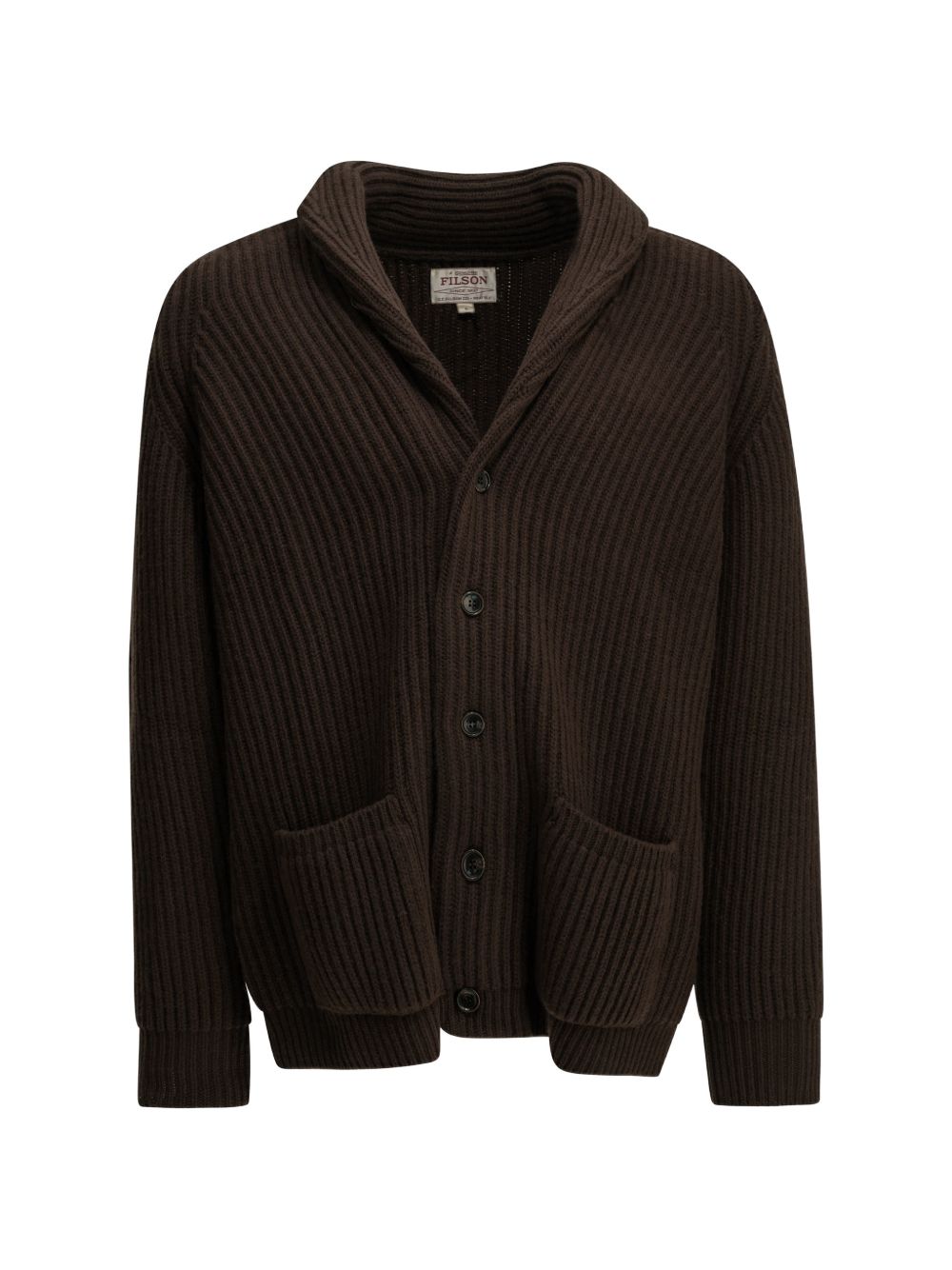 FILSON Cardigan in maglia con tasche e scollo a V