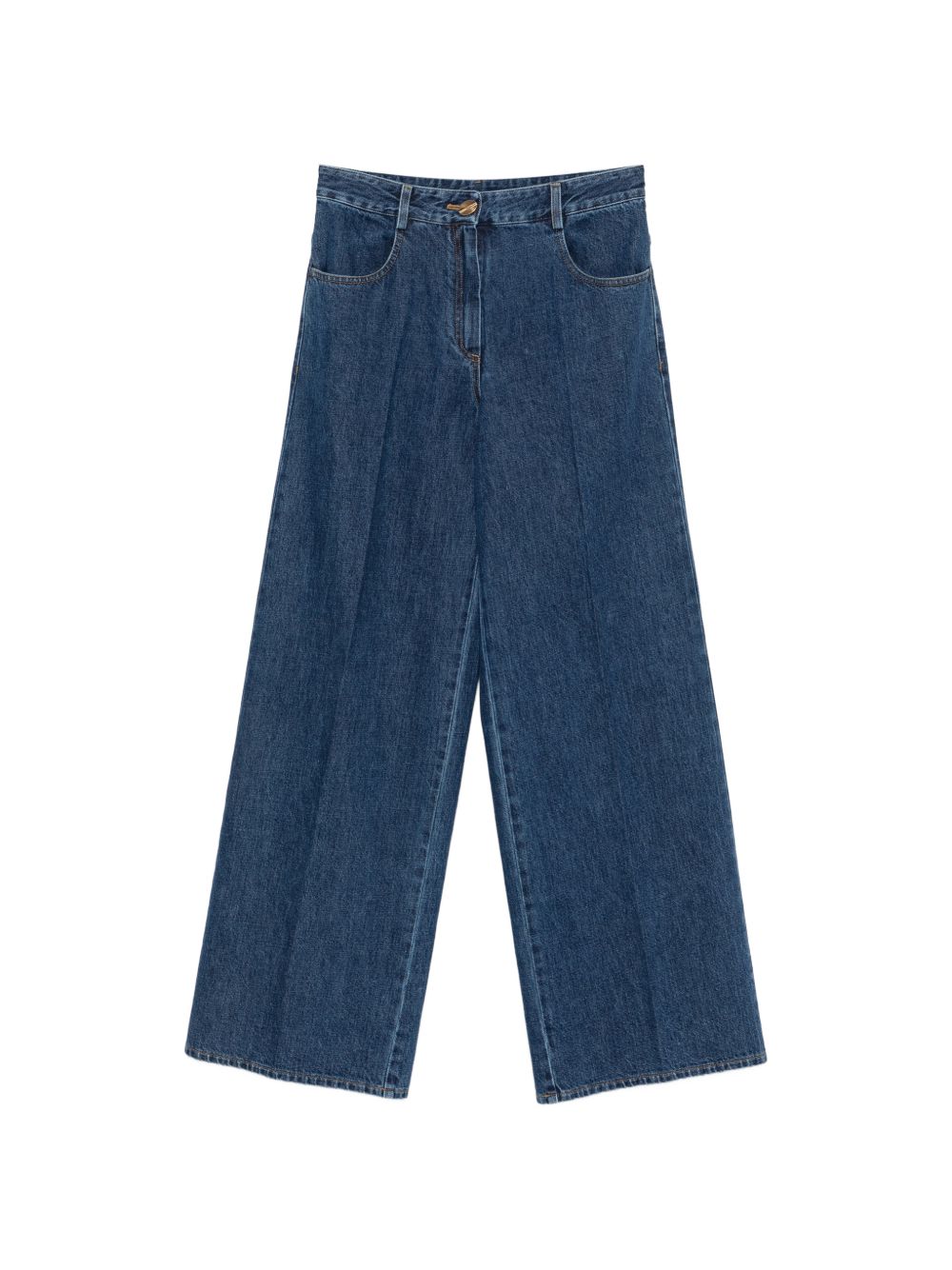 FORTE FORTE Jeans blu in cotone e viscosa