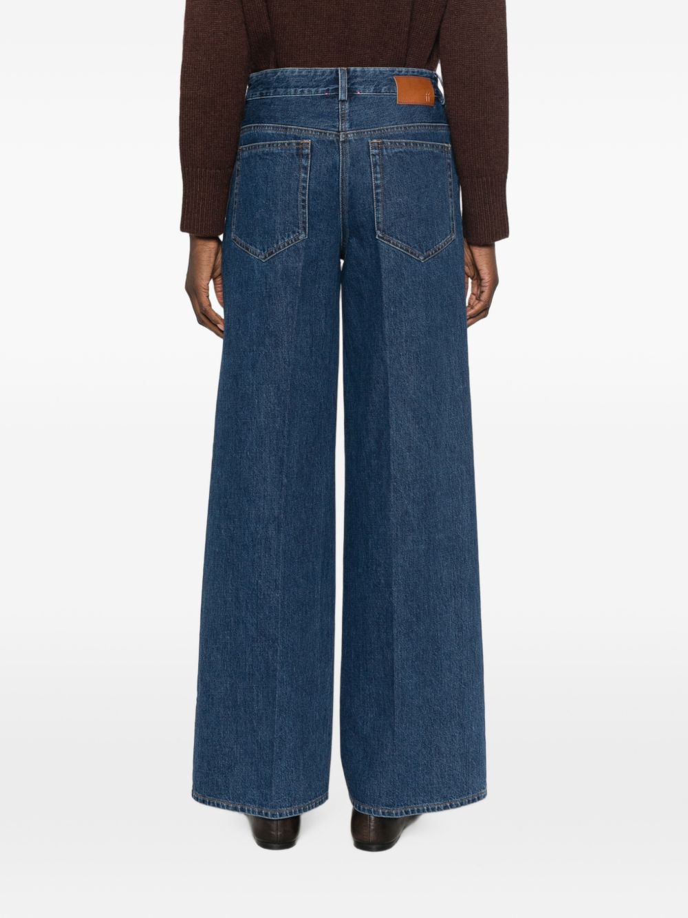FORTE FORTE Jeans blu in cotone e viscosa