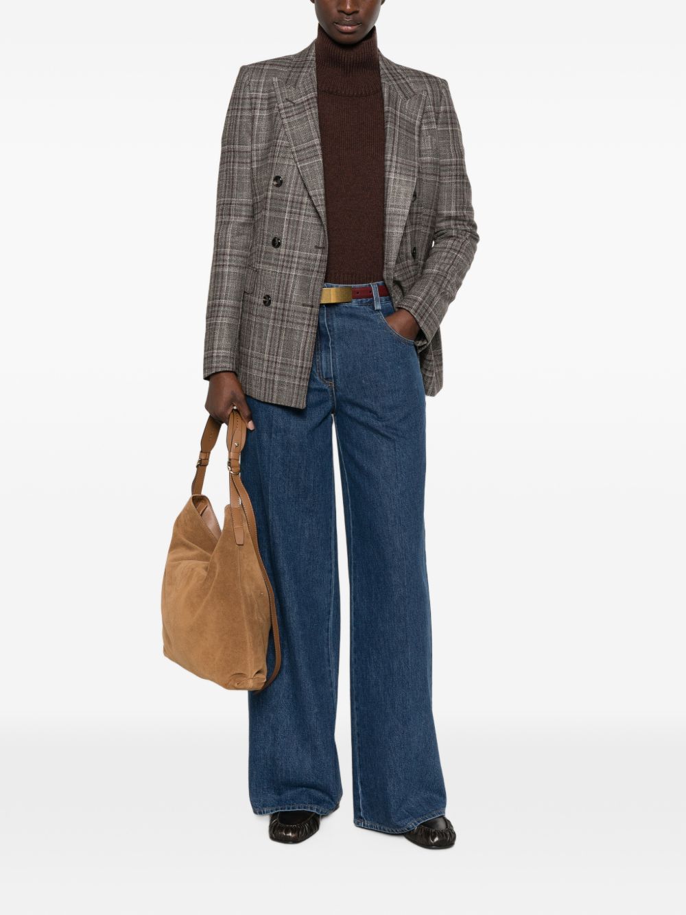 FORTE FORTE Jeans blu in cotone e viscosa