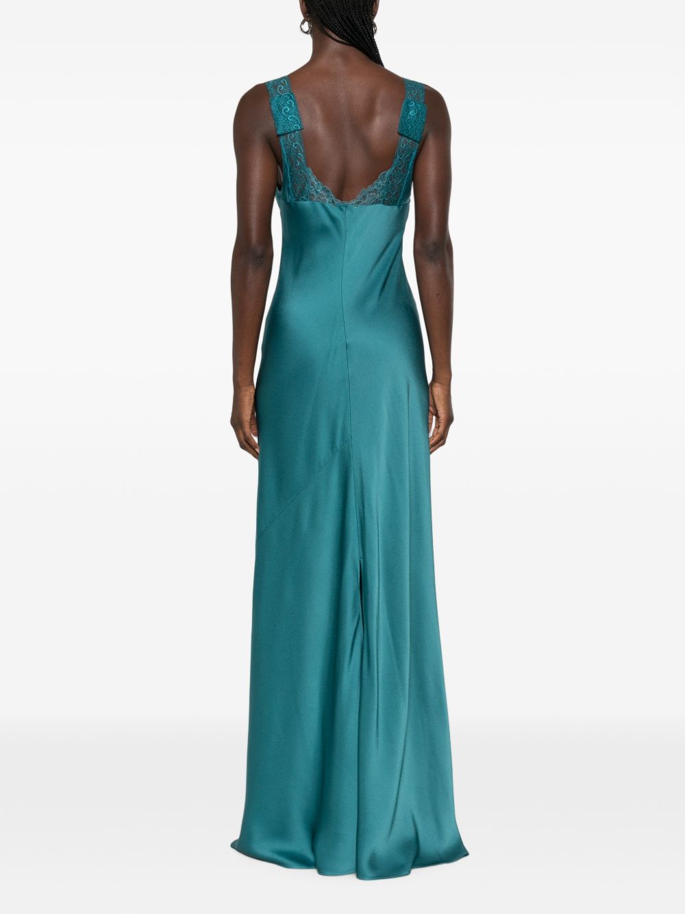 FORTE FORTE Abito lungo azzurro My Dress in pizzo