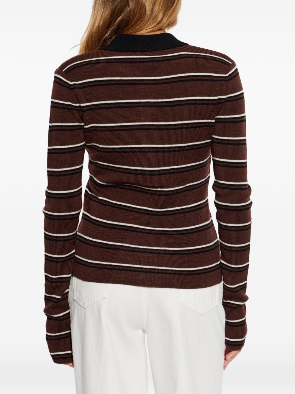 GANNI Polo a righe in lana