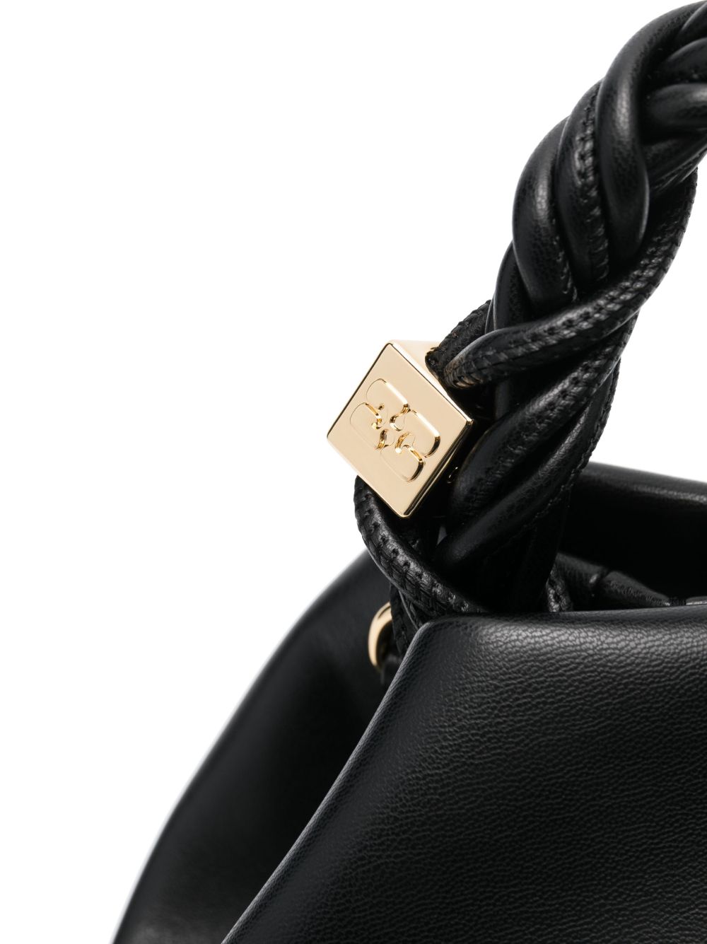 GANNI Borsa a mano Bou Bag Small in pelle nera
