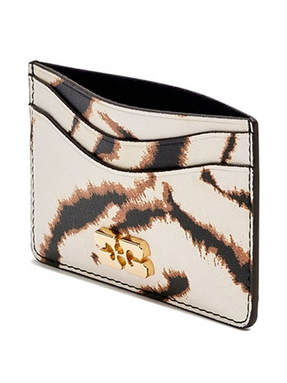 GANNI Portacarte zebra print con design compatto e sostenibile