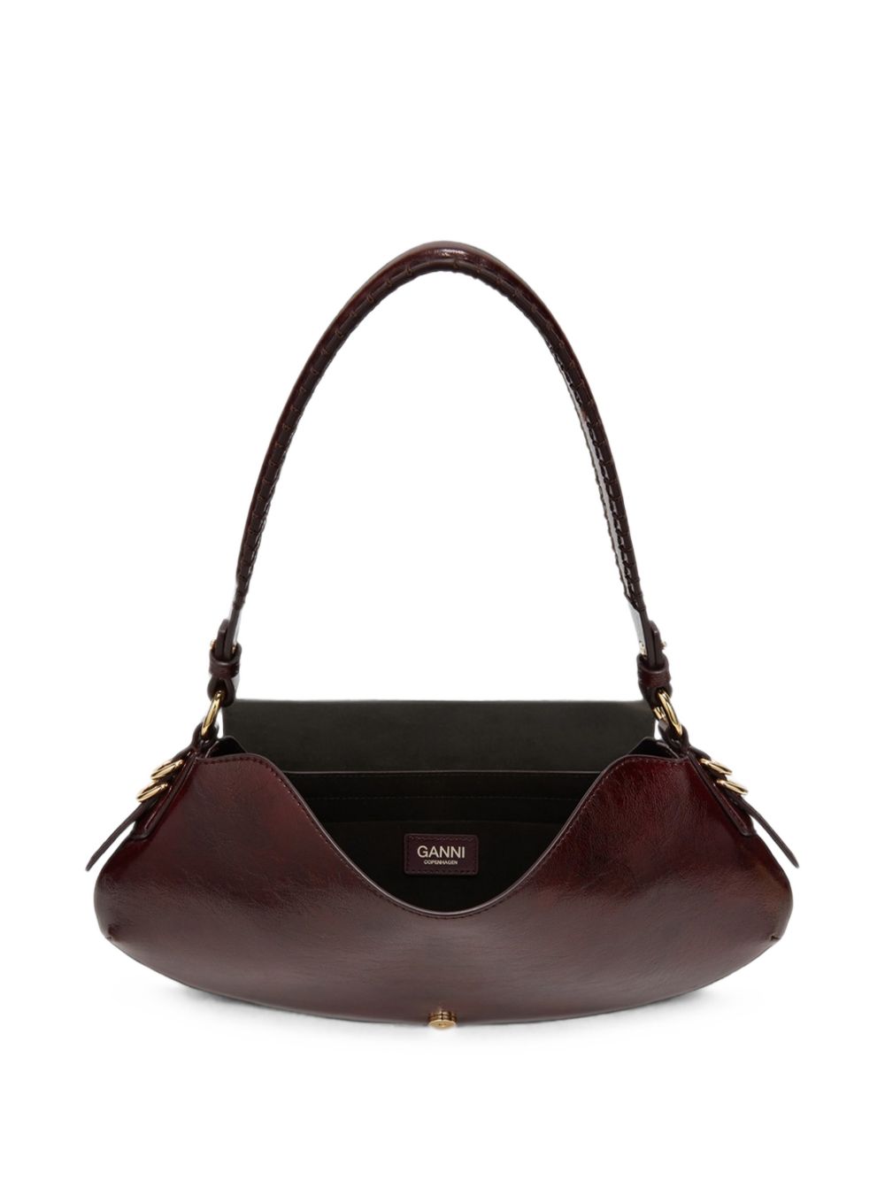 GANNI Borsa Baguette Bordeaux Lucida