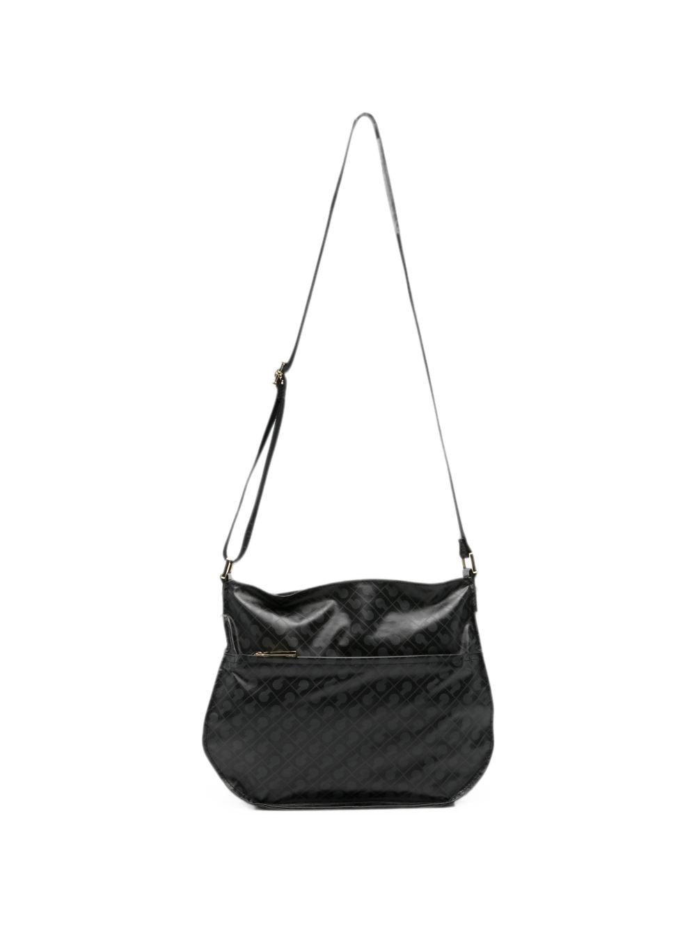 GHERARDINI Borsa Small Excalibur nera con logo all-over