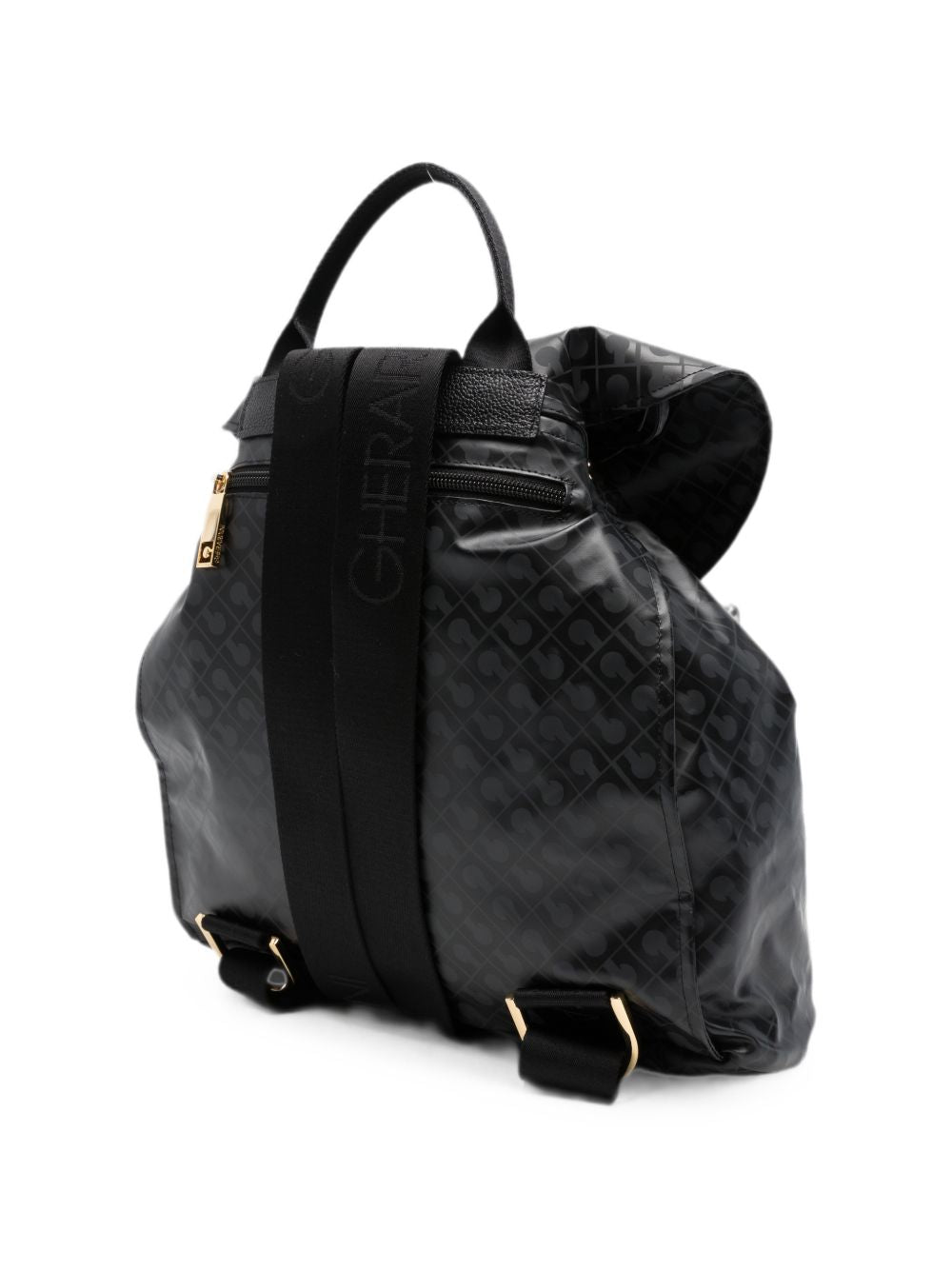 GHERARDINI Zaino EXCALIBUR con logo all-over nero