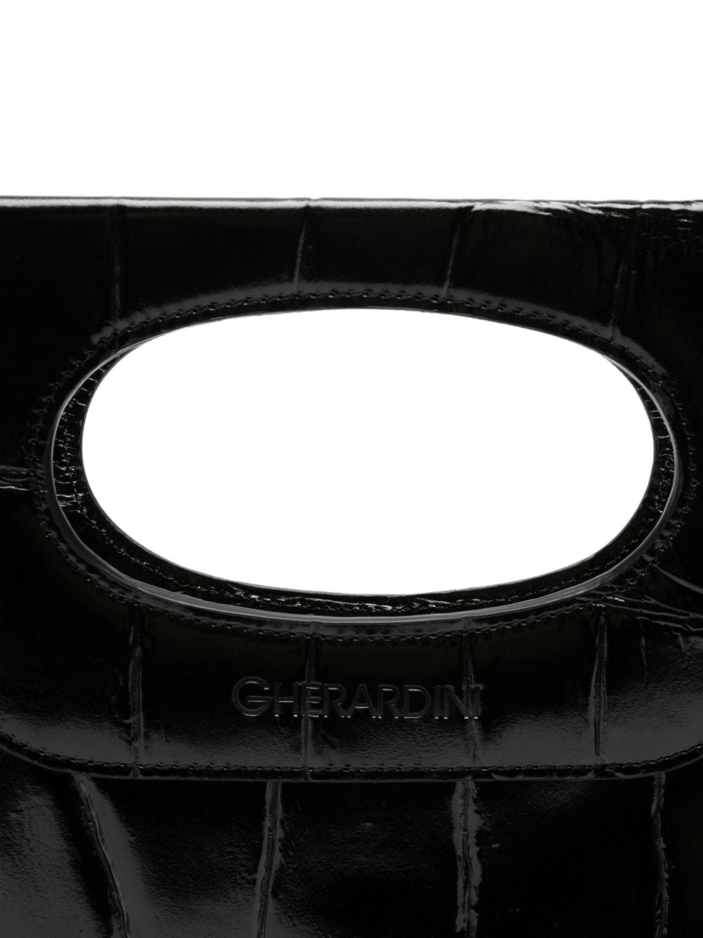 GHERARDINI Borsa Piattina Naplak in pelle effetto coccodrillo