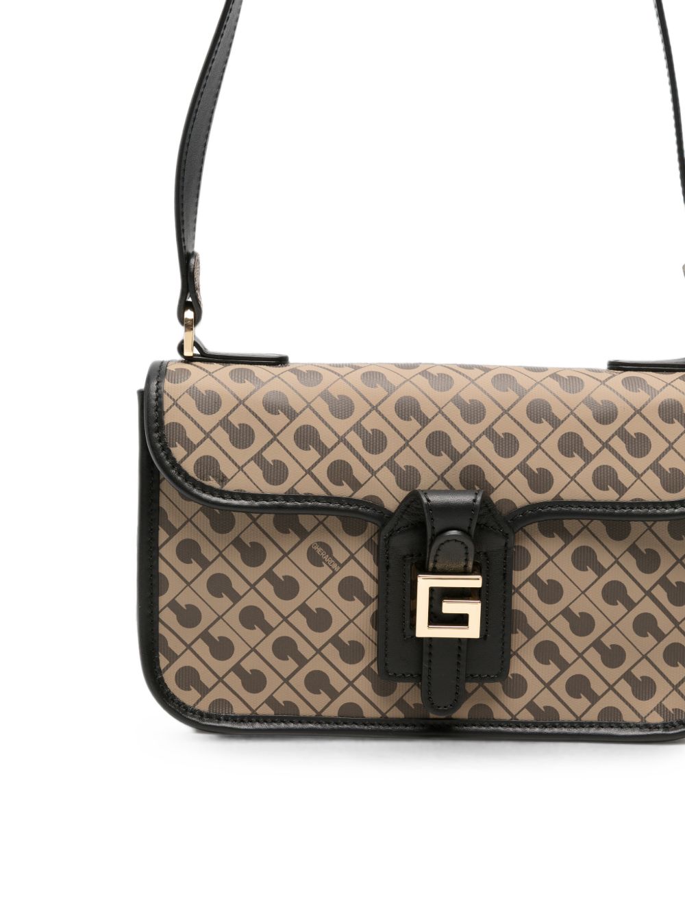 GHERARDINI Borsa Small Moka color moka con logo all-over