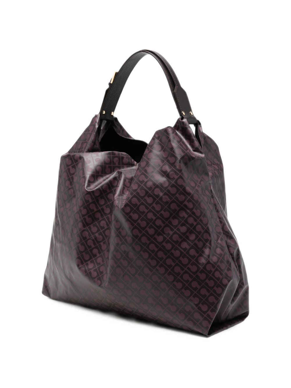 GHERARDINI Borsa Classic Hobo bordeaux con logo all-over