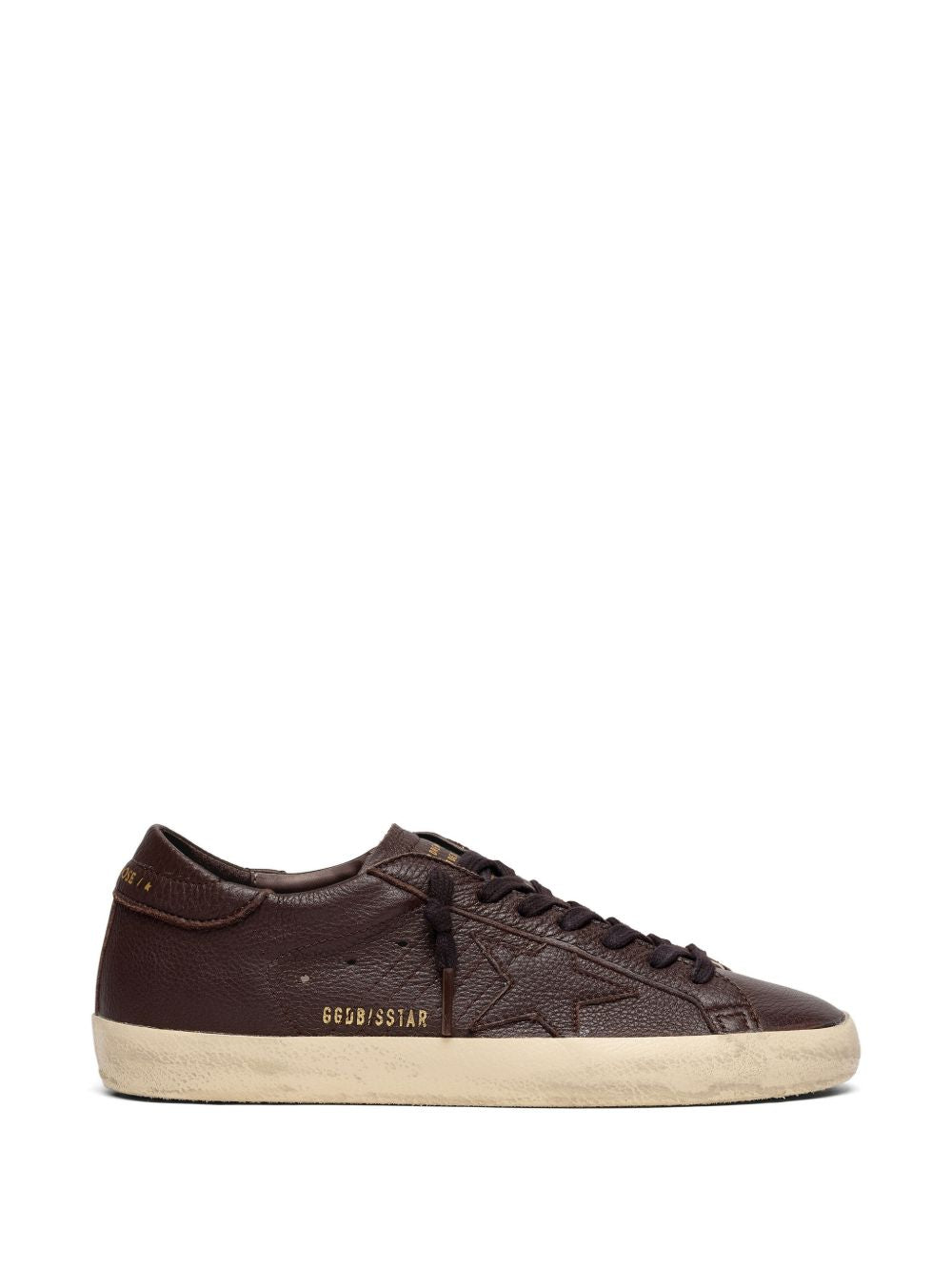 GOLDEN GOOSE Super-Star Sneakers in Pelle Marrone