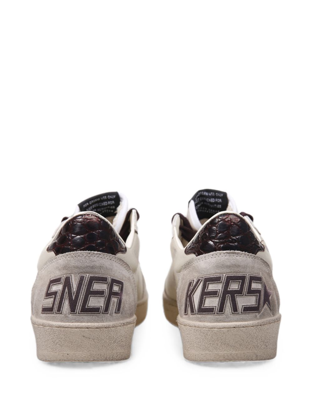 GOLDEN GOOSE Sneakers Ball Star Crema e Bordeaux