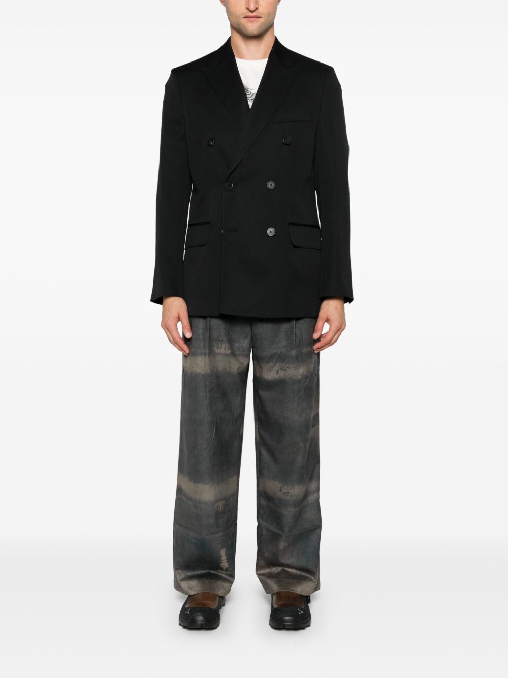 GOLDEN GOOSE Blazer Doppiopetto Nero in Lana