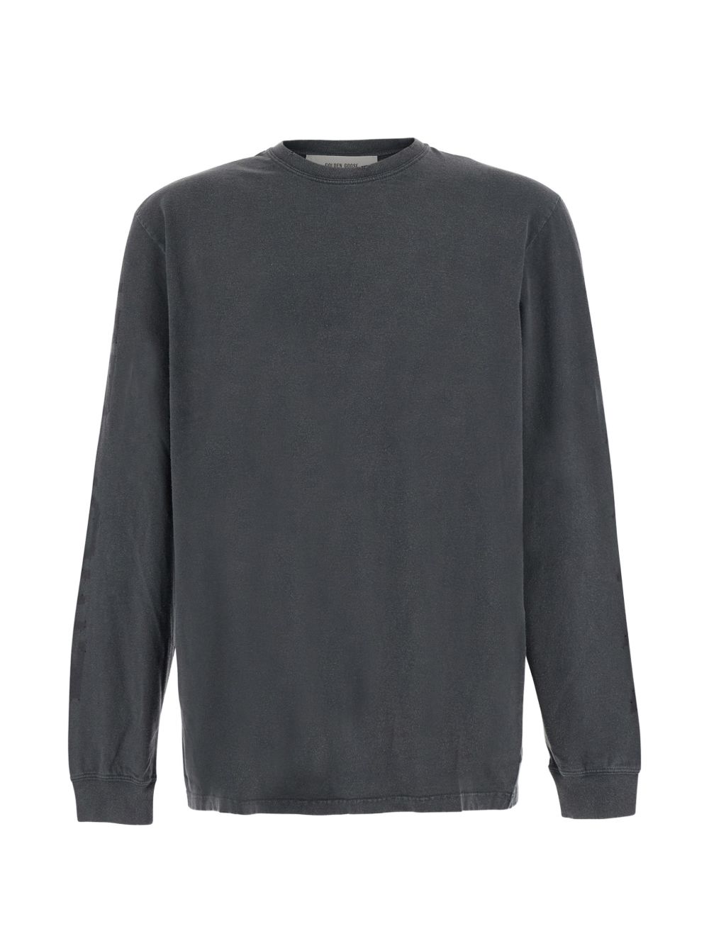 GOLDEN GOOSE Felpa girocollo grigia in cotone