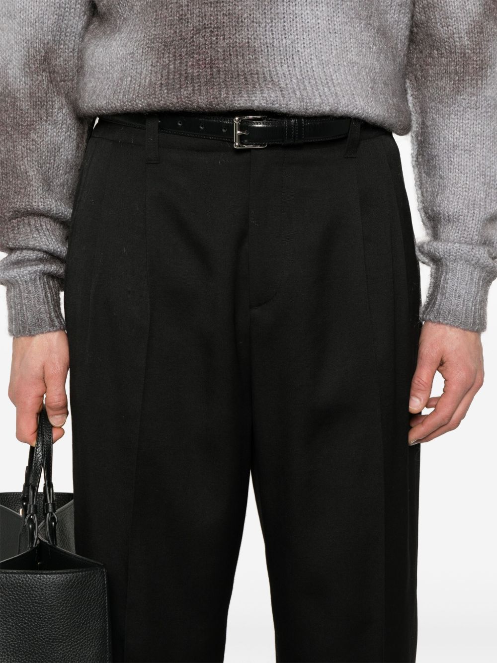 GOLDEN GOOSE Pantaloni in Lana Nera