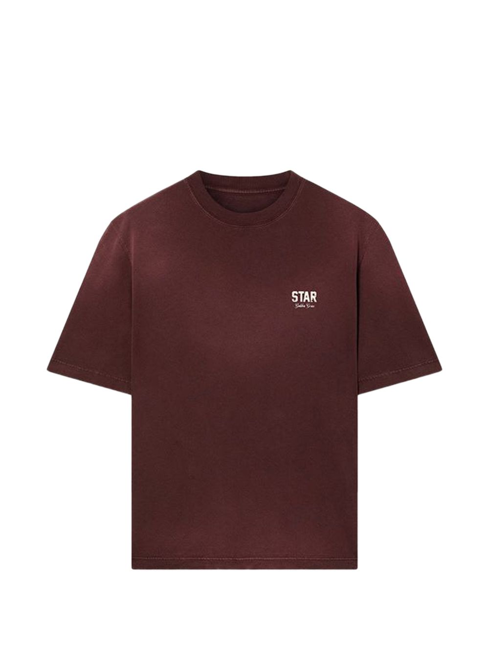 GOLDEN GOOSE T-Shirt Star in Cotone Bordeaux