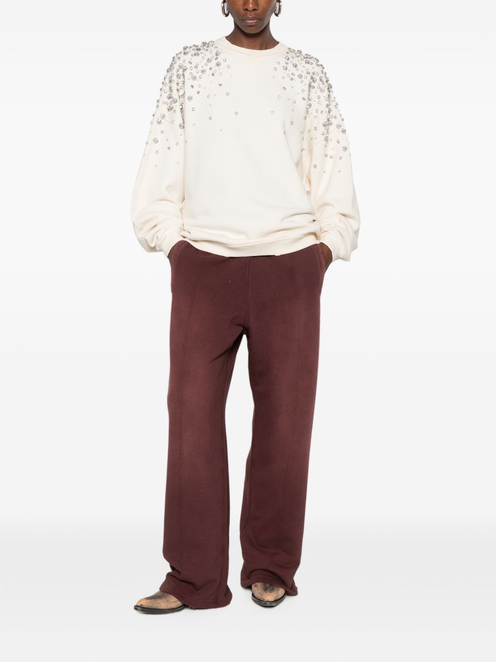 GOLDEN GOOSE Pantaloni Jogger in Cotone Bordeaux